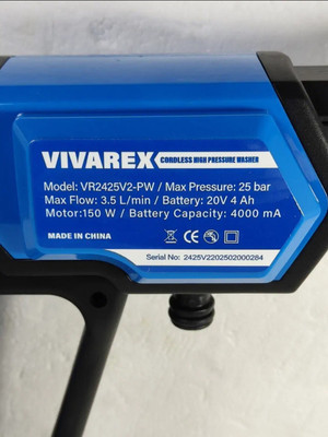 کارواش شارژی 20 ولت دو باتری ویوارکس VR2425V2-PW
