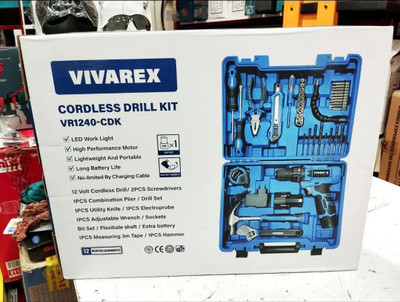 کیت دریل پیچ گوشتی شارژی ویوارکس 12 ولت 40 پارچه دو باتری مدل VR1240-CDK