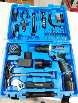کیت دریل پیچ گوشتی شارژی ویوارکس 12 ولت 40 پارچه دو باتری مدل VR1240-CDK