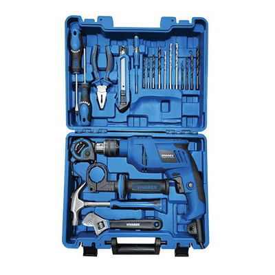 دریل چکشی 13 میلی متری 650 وات ویوارکس مدل VR-6520 مجموعه 20 عددی